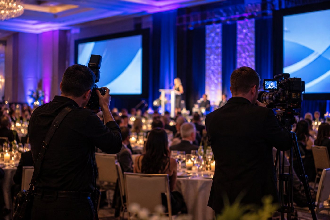 Event photographer and videographer covering a corporate gala in Halifax